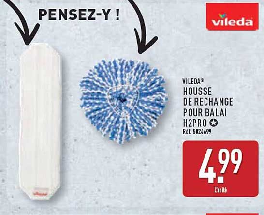 VILEDA Housse de rechange pour balai H2PRO