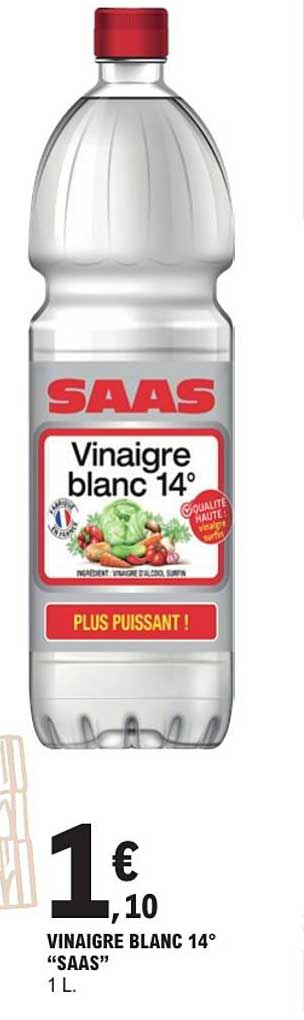 Vinaigre blanc 14° “SAAS” 1 L.