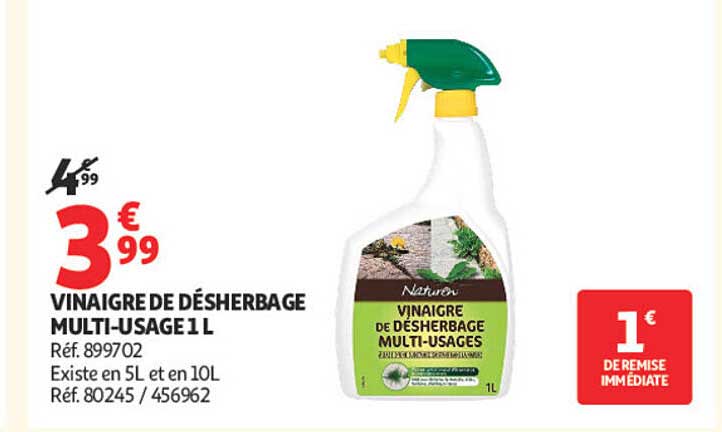 VINAIGRE DE DÉSHERBAGE MULTI-USAGE 1 L