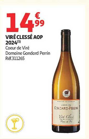 VIRÉ CLESSÉ AOP 2024(1) Coeur de Viré Domaine Gondard Perrin Réf.311265