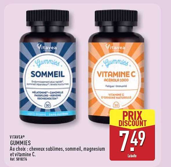 VITAVEA® GUMMIES Au choix : cheveux sublimes, sommeil, magnesium et vitamine C.