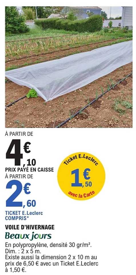 VOILE D'HIVERNAGE Beaux Jours