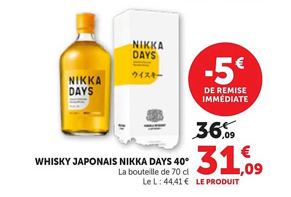WHISKY JAPONAIS NIKKA DAYS 40°