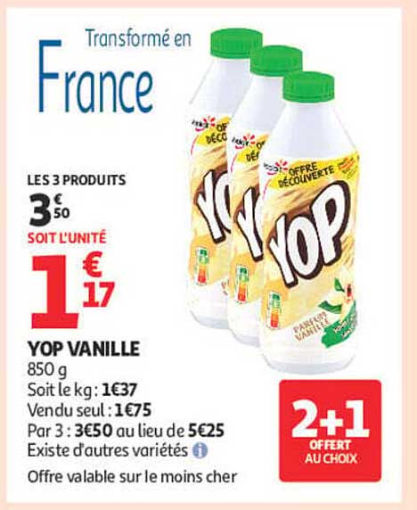 YOP VANILLE 850 g