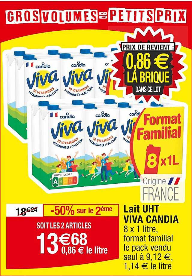 Lait UHT VIVA CANDIA