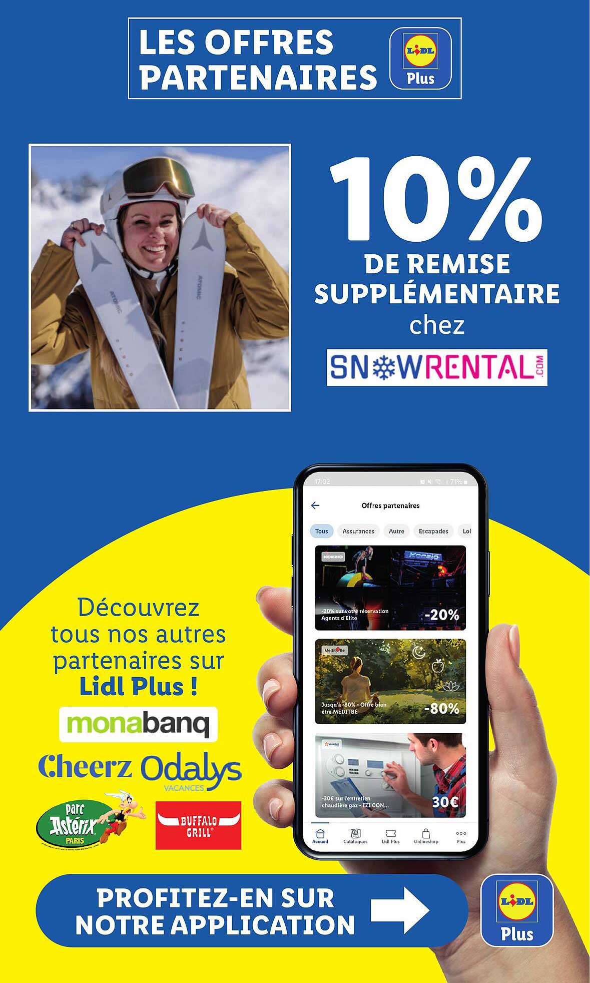 10% DE REMISE SUPPLÉMENTAIRE chez SNOWRENTAL