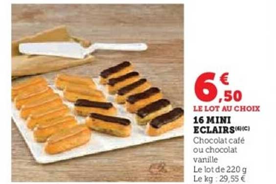 16 MINI ECLAIRS