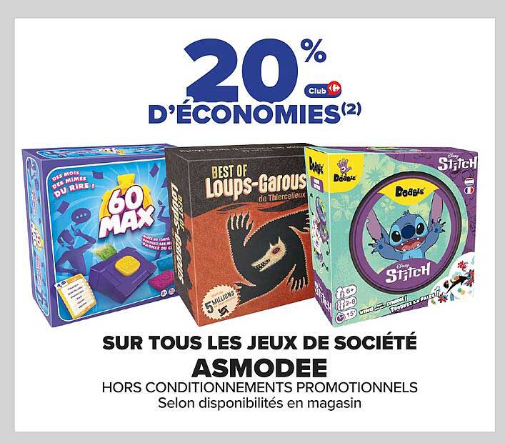 20 % d’économies sur tous les jeux de société Asmodee