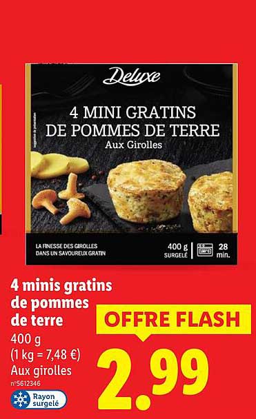 4 mini gratins de pommes de terre Aux Girolles