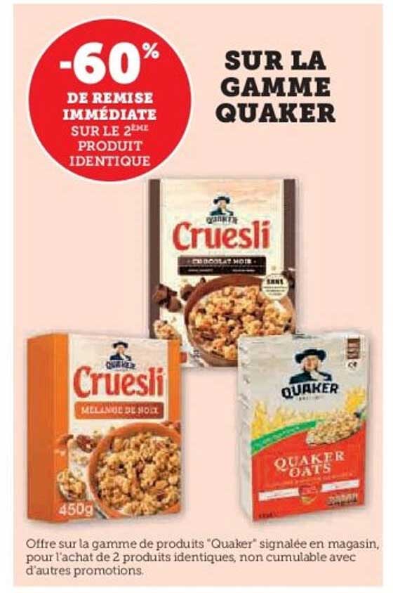 -60% DE REMISE IMMEDIATE SUR LE 2EME PRODUIT IDENTIQUE