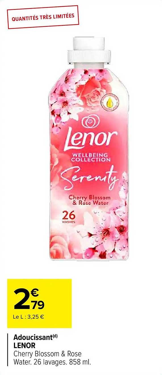 Adoucissant LENOR Cherry Blossom & Rose Water