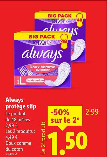 Always protège slip