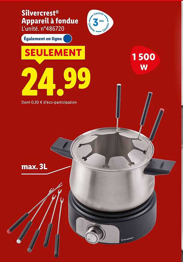 Appareil à fondue Silvercrest