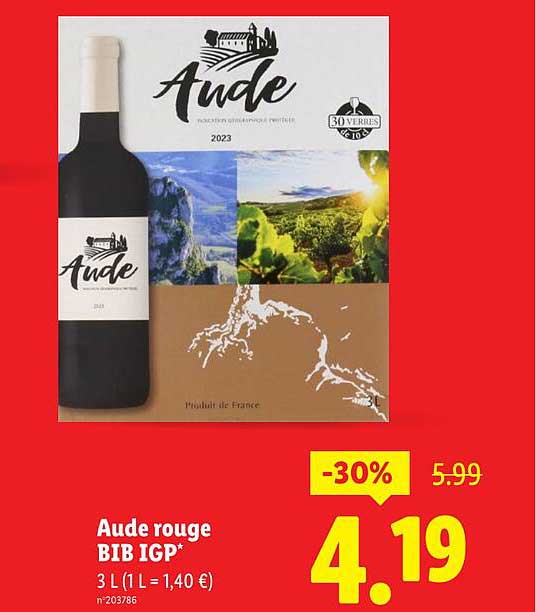 Aude rouge BIB IGP*