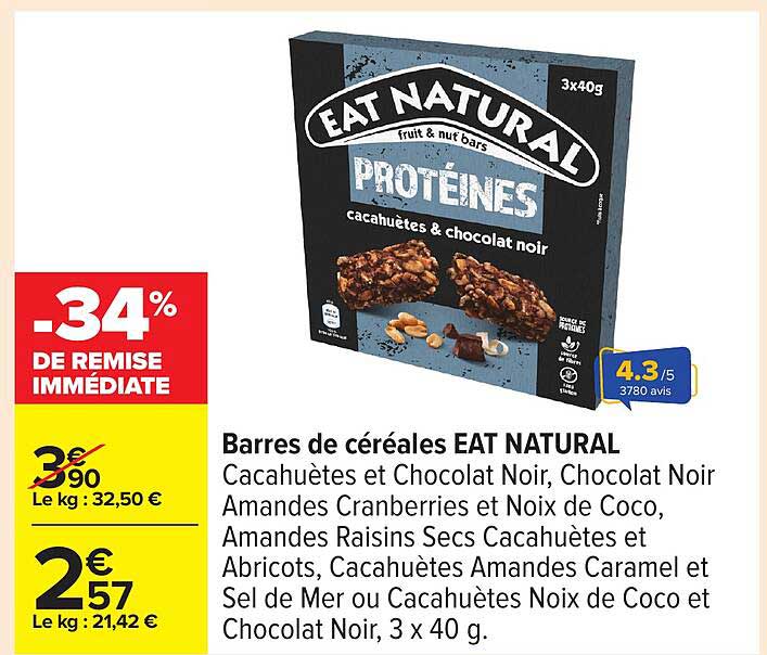 Barres de céréales EAT NATURAL