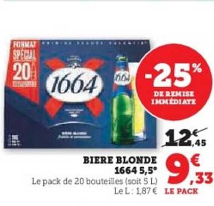 BIÈRE BLONDE 1664 5,5°