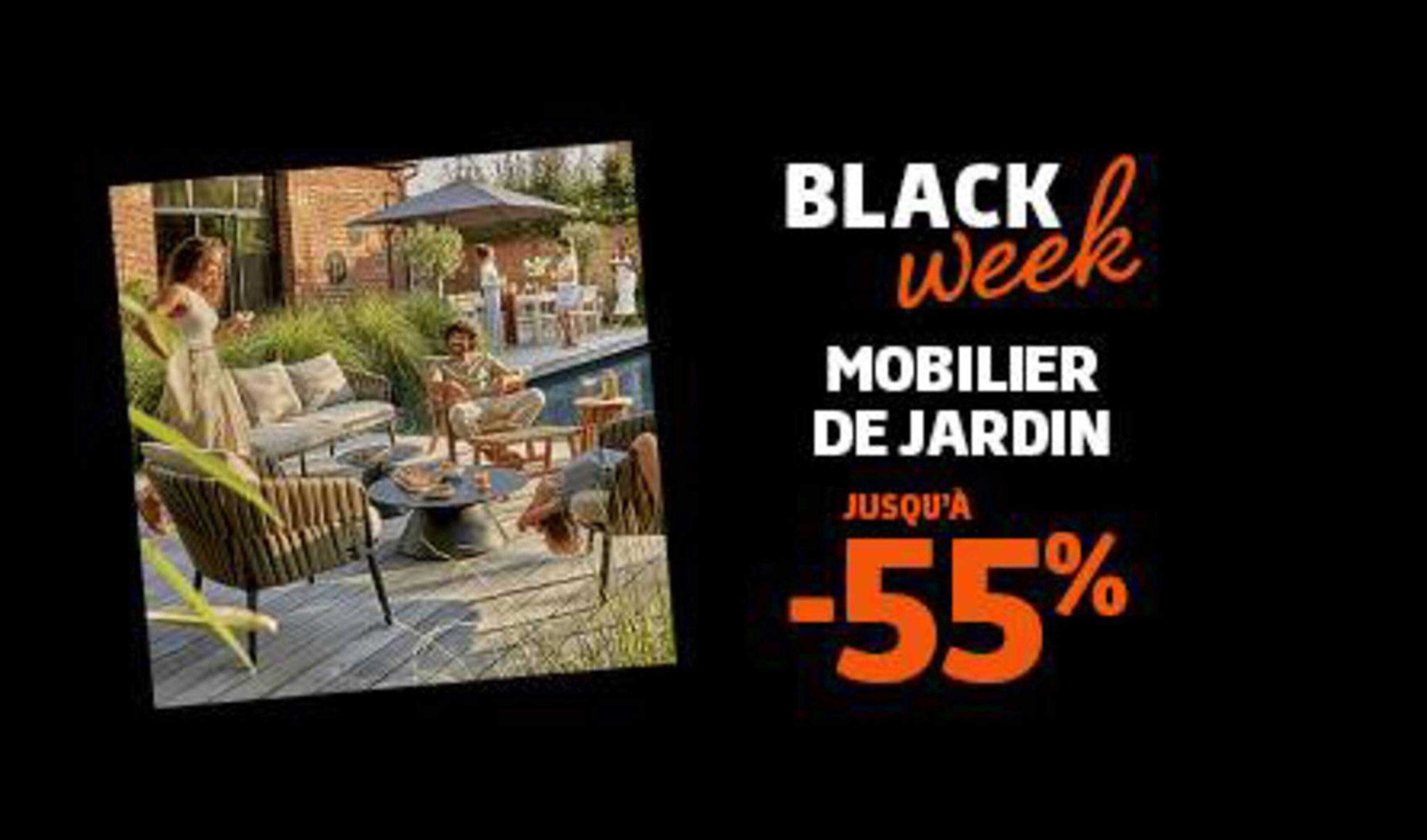 BLACK WEEK MOBILIER DE JARDIN JUSQU'À -55%