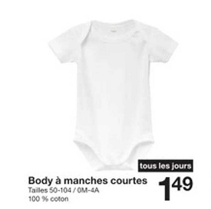 Body à manches courtes