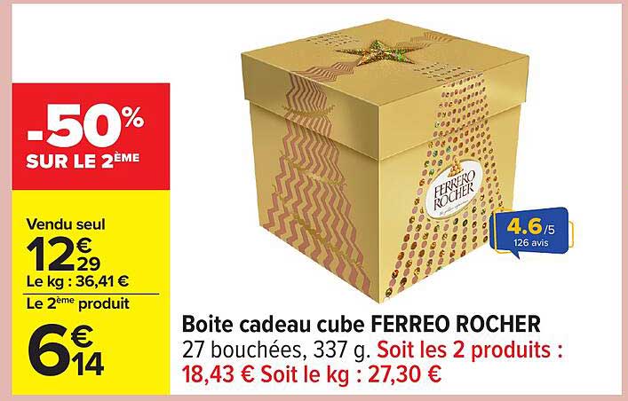 Boite cadeau cube FERREO ROCHER
