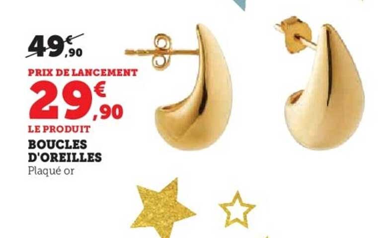 BOUCLES D'OREILLES Plaqué or