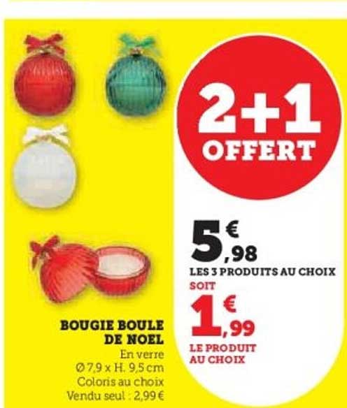 BOUGIE BOULE DE NOEL