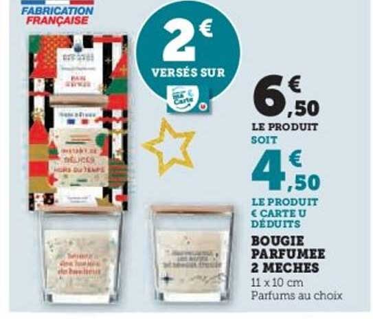 BOUGIE PARFUMEE 2 MECHES