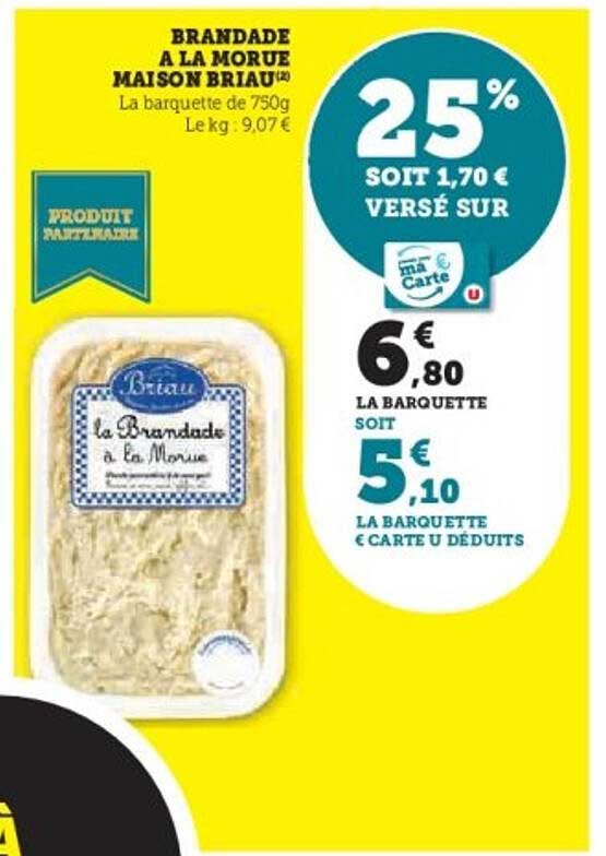 Brandade à la morue Maison Briau