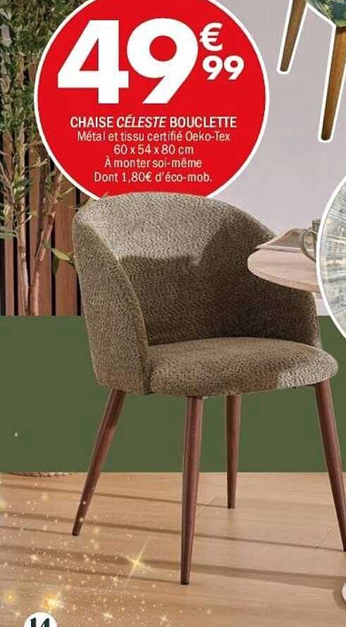 CHAISE CÉLESTE BOUCLETTE