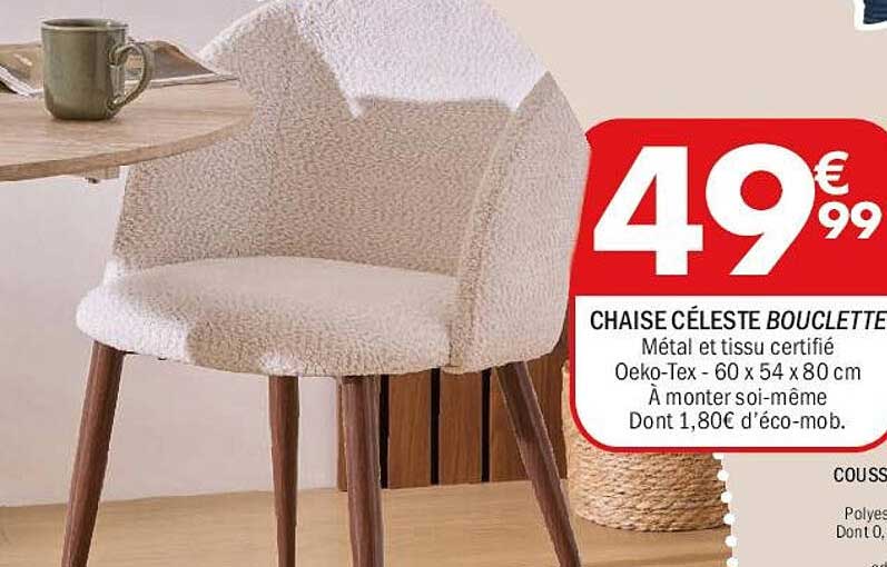 CHAISE CÉLESTE BOUCLETTE