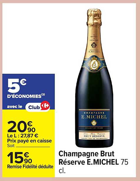 Champagne Brut Réserve E.MICHEL 75 cl.