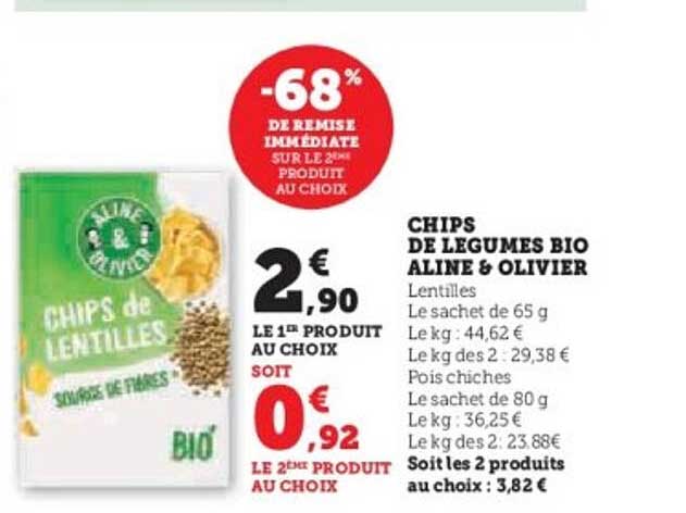 CHIPS DE LEGUMES BIO ALINE & OLIVIER