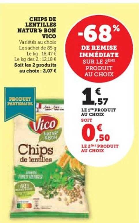 CHIPS DE LENTILLES NATUR'BON VICO