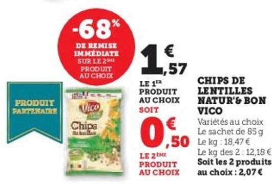 CHIPS DE LENTILLES NATUR'G BON VICO