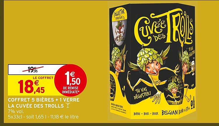 COFFRET 5 BIÈRES + 1 VERRE LA CUVÉE DES TROLLS