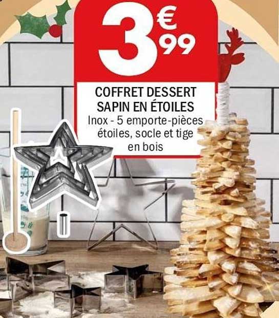 COFFRET DESSERT SAPIN EN ÉTOILES