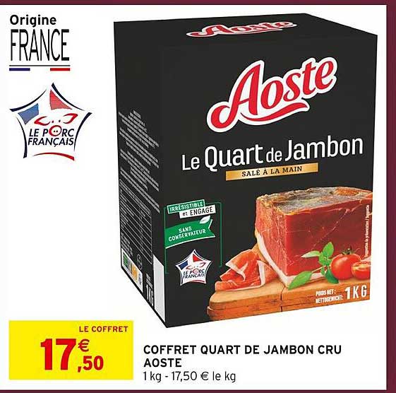 COFFRET QUART DE JAMBON CRU AOSTE