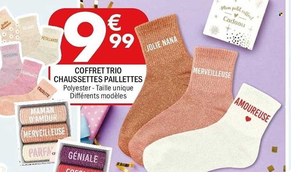 COFFRET TRIO CHAUSSETTES PAILLETTES