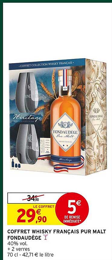 COFFRET WHISKY FRANÇAIS PUR MALT FONDAUDEGE