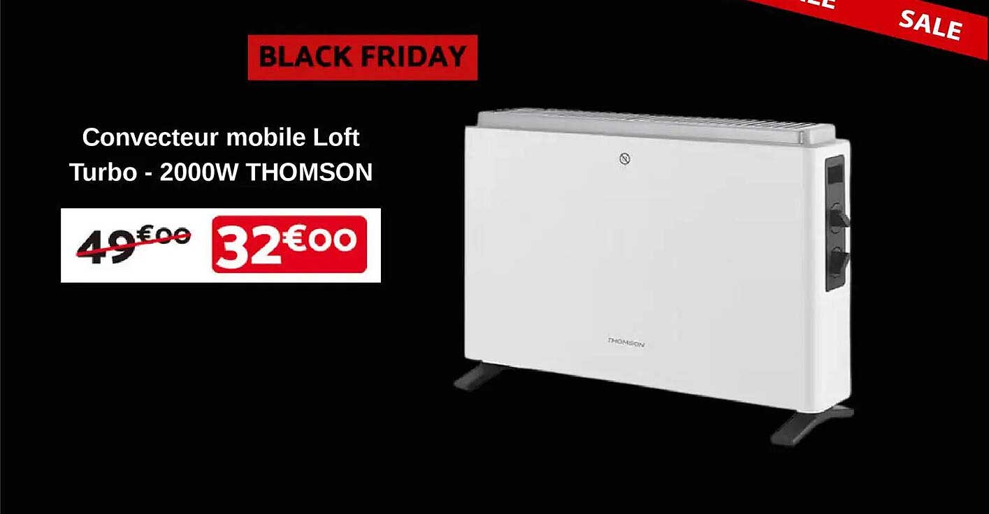 Convecteur mobile Loft Turbo - 2000W THOMSON