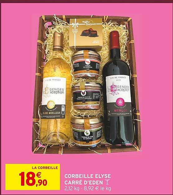 CORBEILLE ELYSE CARRÉ D'EDEN