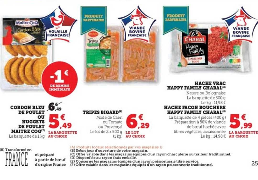 Cordon Bleu de Poulet ou Nuggets de Poulet Maître Coq