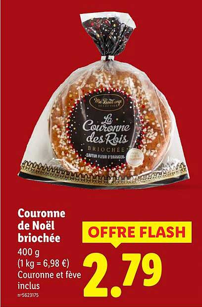 Couronne de Noël briochée