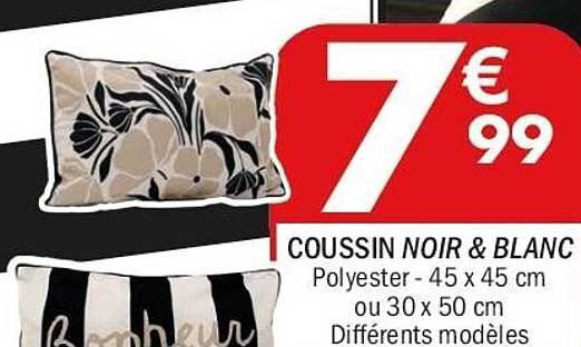 COUSSIN NOIR & BLANC