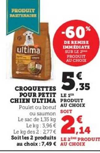 Croquettes pour petit chien Ultima