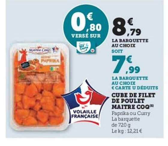 CUBE DE FILET DE POULET MAÎTRE COQ