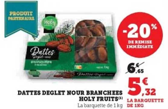 DATTES DEGLET NOUR BRANCHÉES HOLY FRUITS