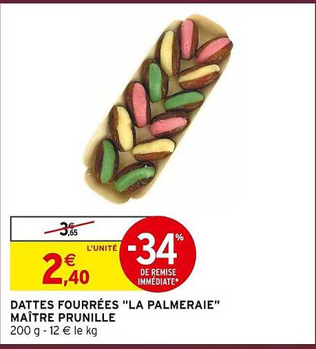 DATTES FOURRÉES "LA PALMERAIE" MAÎTRE PRUNILLE