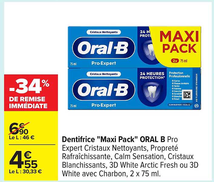 Dentifrice "Maxi Pack" ORAL B Pro Expert