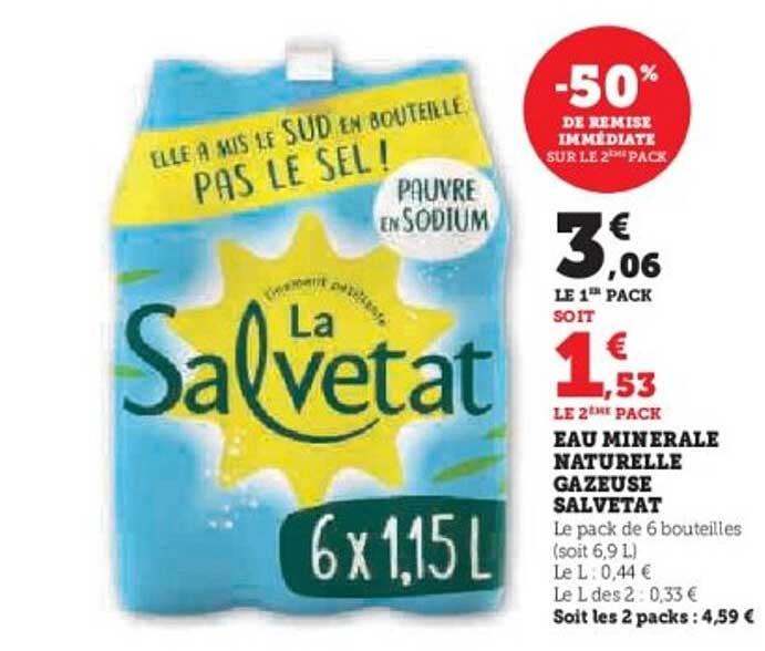 EAU MINÉRALE NATURELLE GAZEUSE SALVETAT