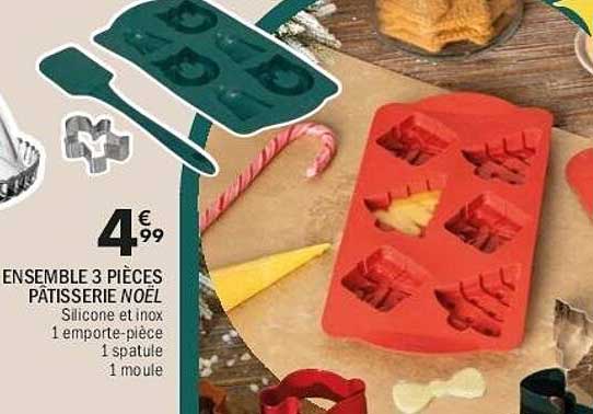 ENSEMBLE 3 PIÈCES PÂTISSERIE NOËL